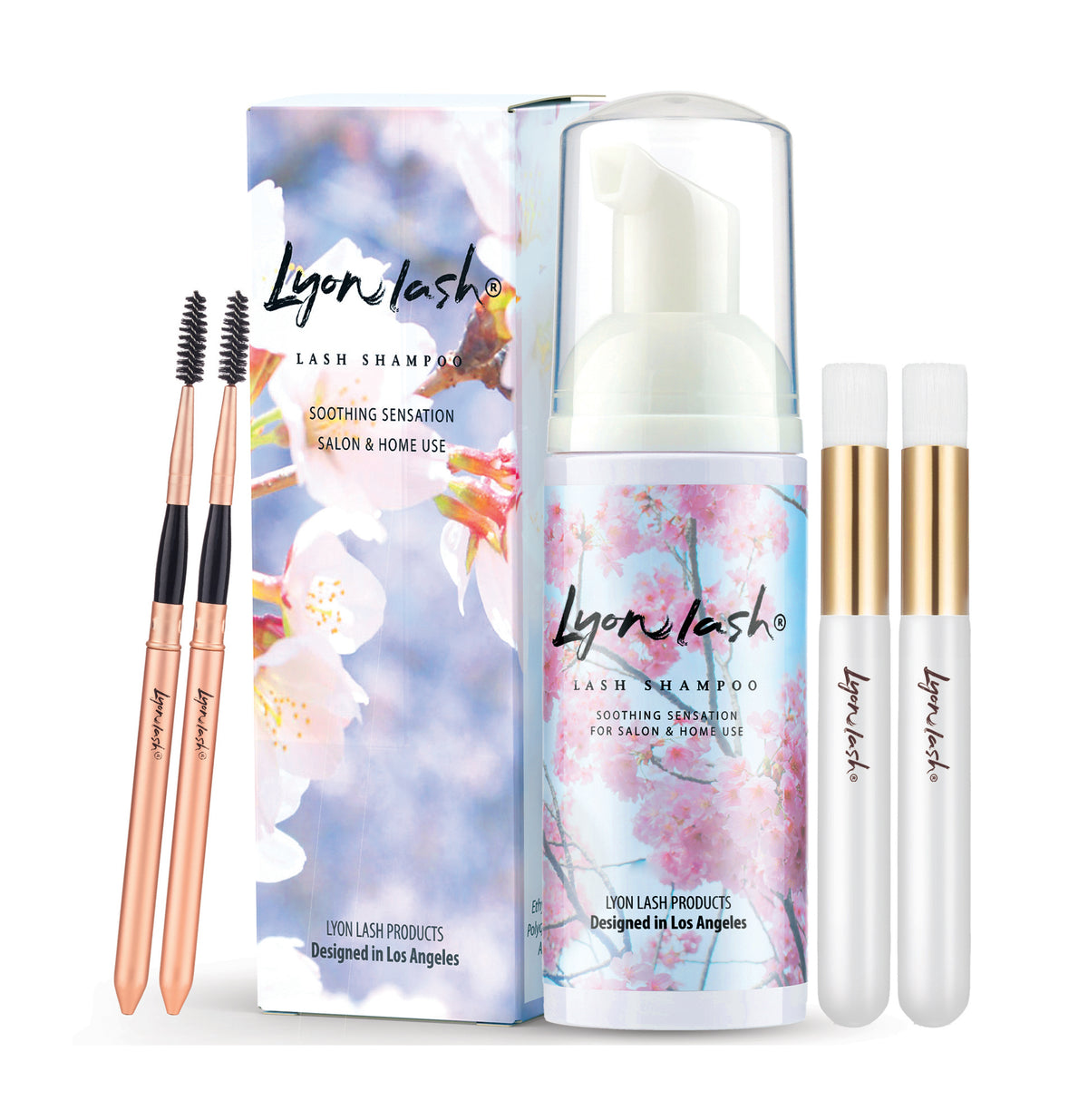 Eyelash Extension Shampoo 150ml + 2 Brushes + 2 Mascara Wands