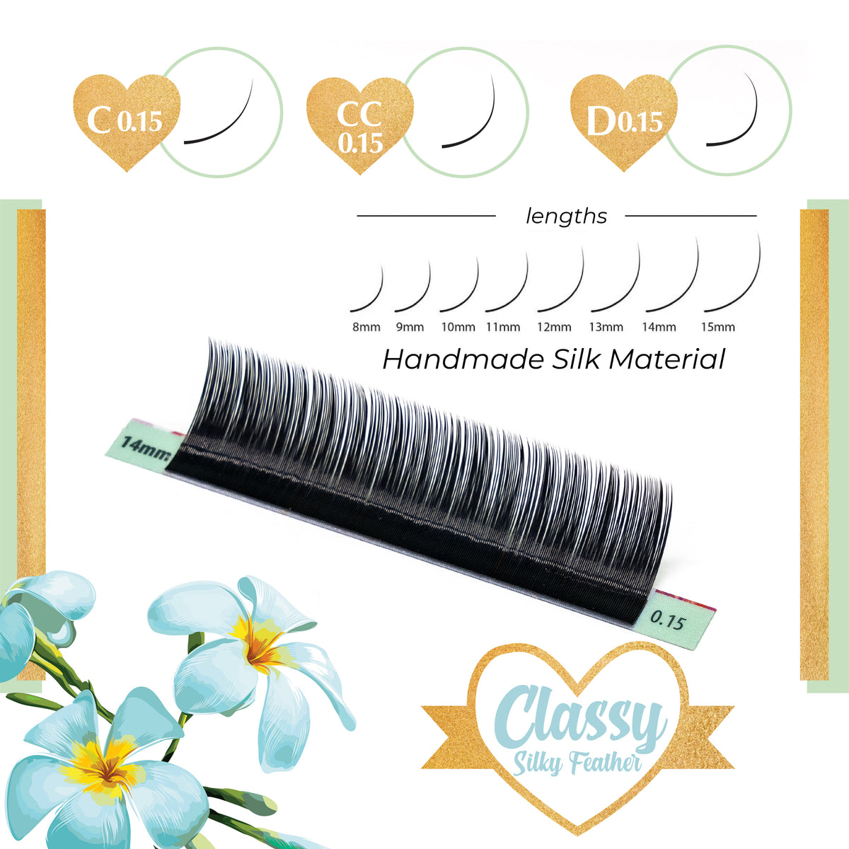 Classy Silk Feather - C Curl - Round