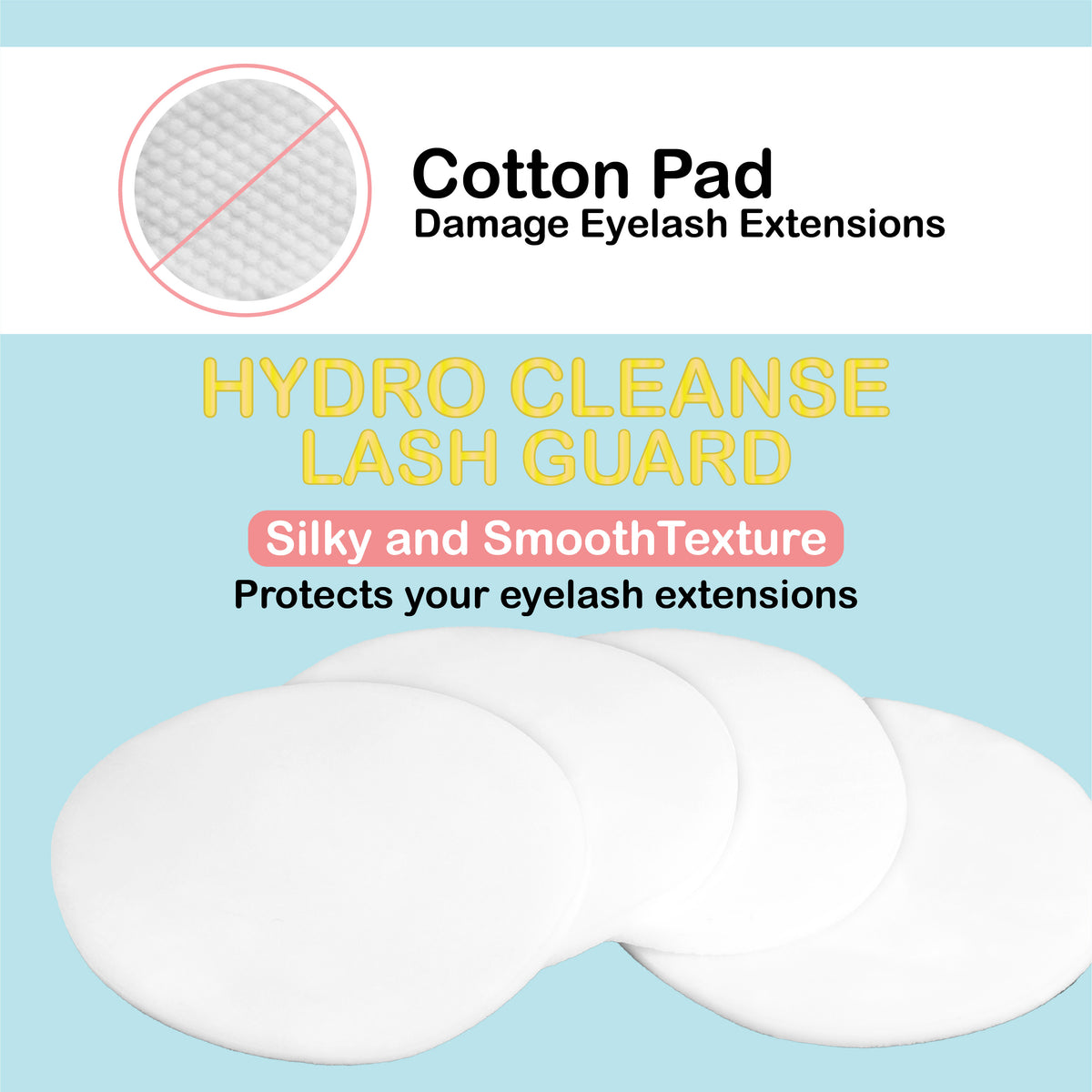 Hydro Cleanse Lash Guard - Make Up Remover Pads (Wholesale)