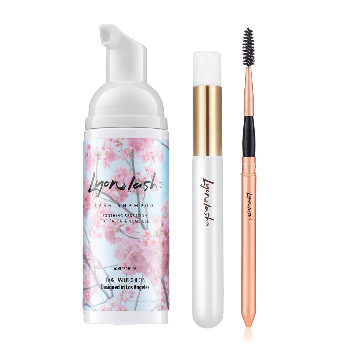 Eyelash Extension Shampoo 60ml + Brush + Mascara Wand