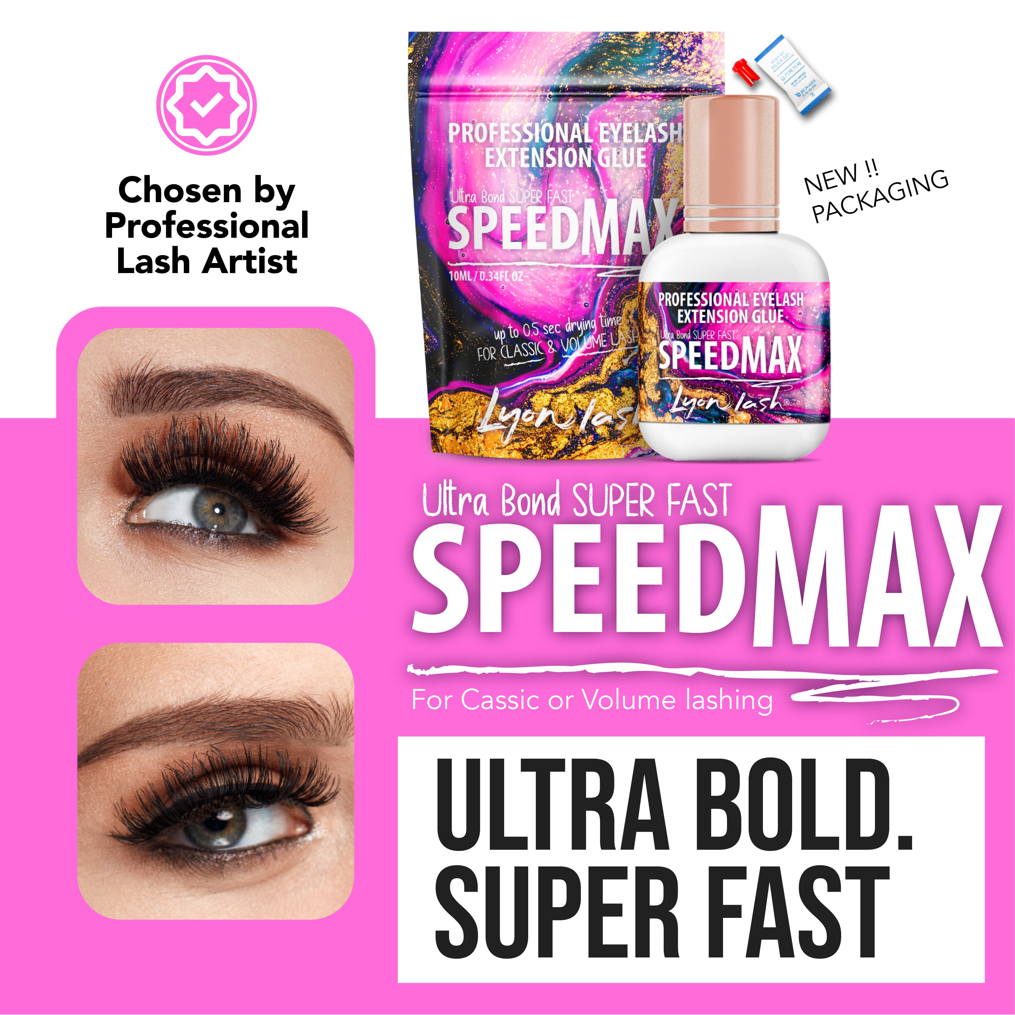 Eyelash Extensions Max Bond Glue|Adhesive Fast Strong Lady Black 5ml
